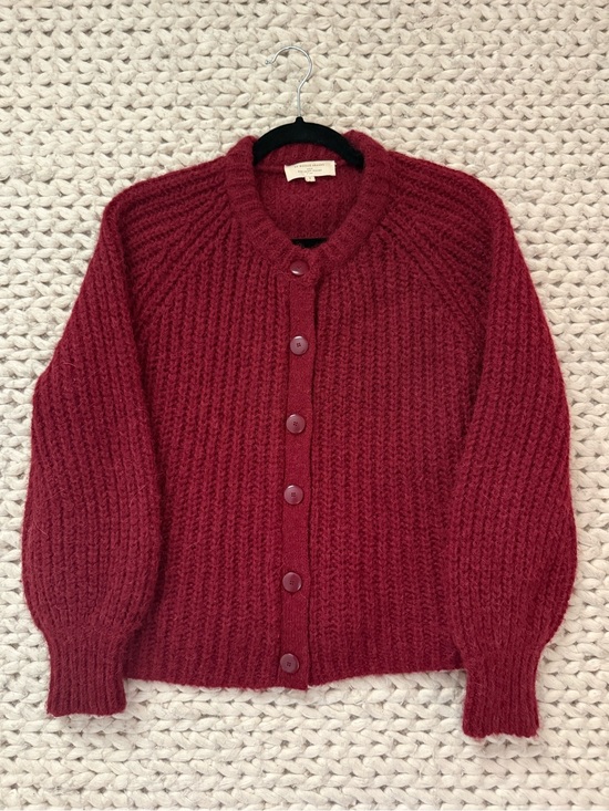 Sezane Sweaters - Sezane Emile Cardigan - Burgundy (S)